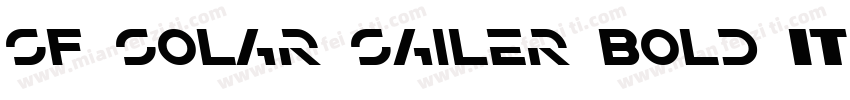 SF Solar Sailer Bold Italic字体转换